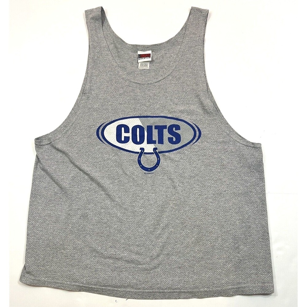 Vintage Y2K Iron Knights Athletics Colts NFL Gray Jersey Tank Top Mens XL
